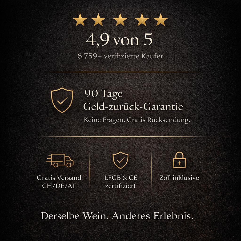 Perfekter Wein Vom Ersten Glas— Ohne 90 Minuten Warten